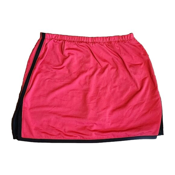 Style & Co Sport Skort Womens Size L Large Red Black Trim Pull On Y2K Activewear - Picture 5 of 5